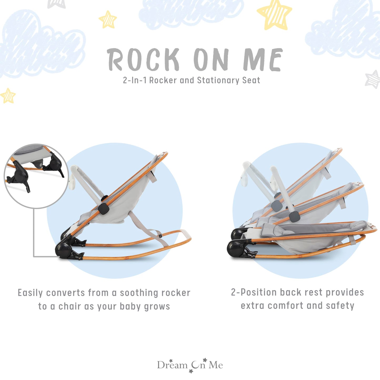 Dream On Me 2-in-1 Baby Rocker & Seat