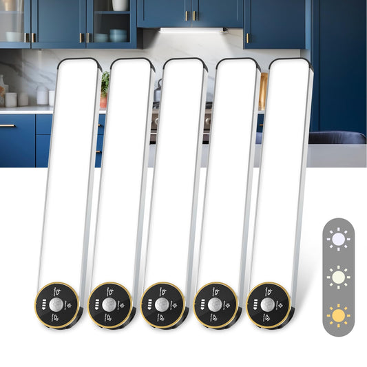 5-Pack LED Motion Sensor Under Cabinet Lights