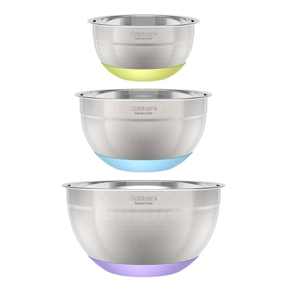 Cuisinart 3-Piece Stainless Steel Mixing Bowls