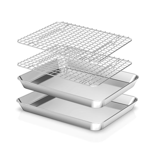 2-Pack Stainless Steel Baking Sheet Set