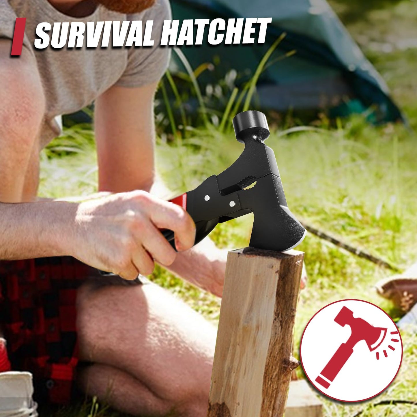 15-in-1 Multitool Axe for Camping and Hiking