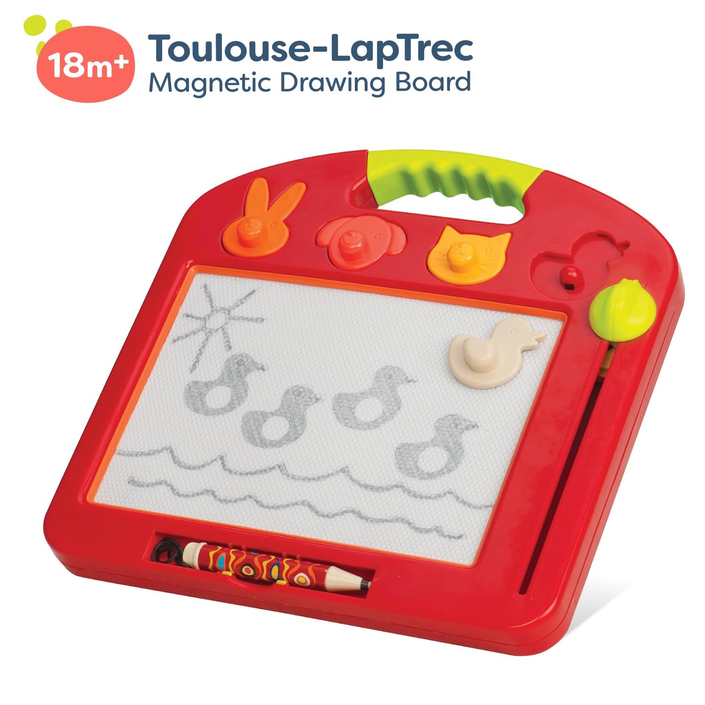 Magnetic Drawing Board with 4 Animal Stamps
