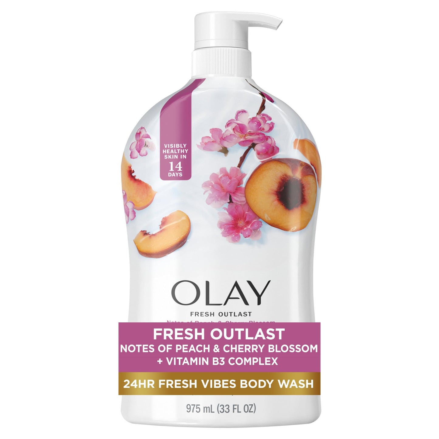 Olay Body Wash, 24hr Fresh Vibes, Peach Blossom