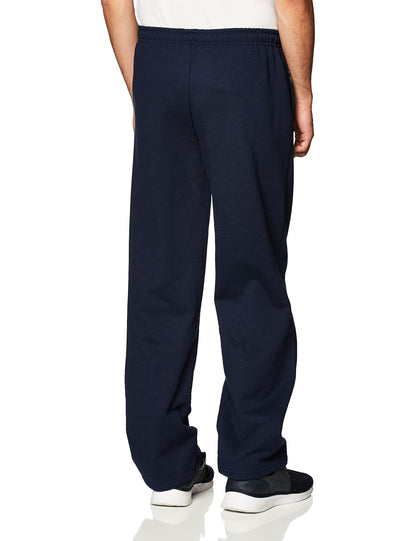 Gildan Adult Fleece Open Bottom Sweatpants with Pockets, Style G18300, Navy, Large US