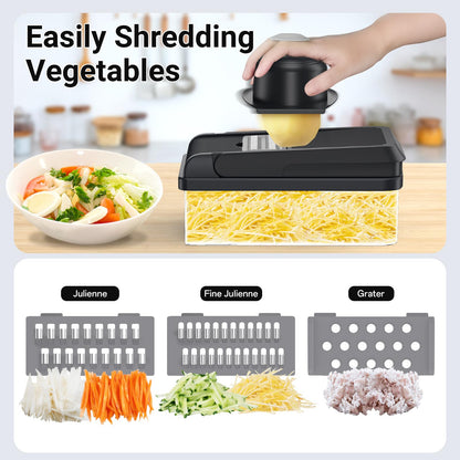 12-in-1 Vegetable Chopper with 7 Blades