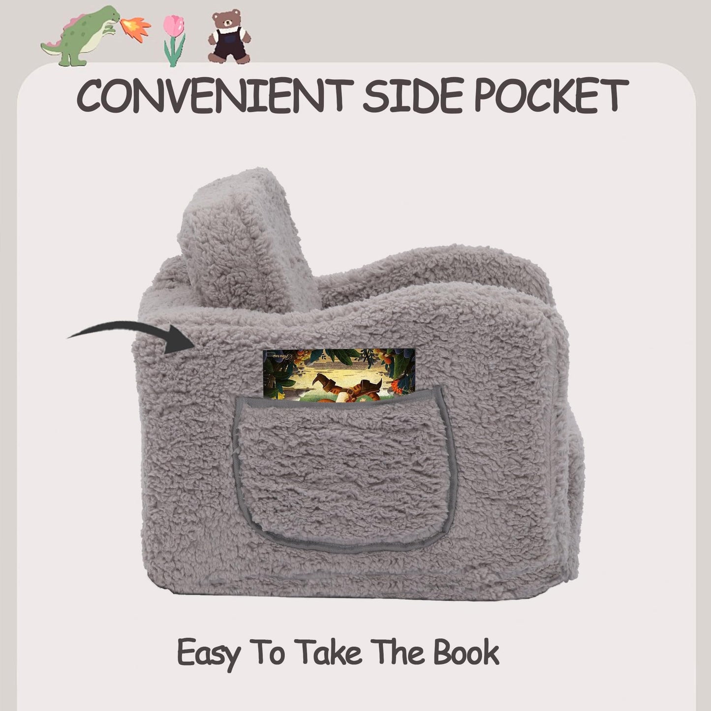 VINYUSE 2-in-1 Toddler Couch and Lounger