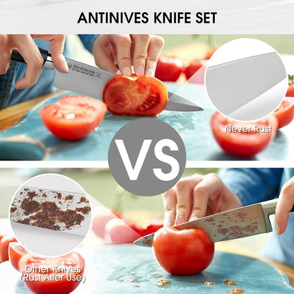 ANTINIVES 18-Piece High Carbon Knife Set