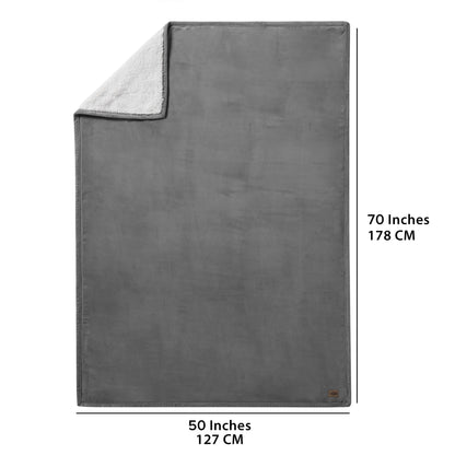 UGG 23858 Bliss Luxurious Oversized All Season Soft Plush Hypoallergenic Flannel Fleece Blanket Double Sided Machine Washable Decorative Accent Throw for Comfort and Warmth, 70 x 50-Inch, Charcoal