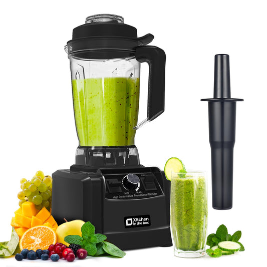 Kitchen in the box Blender 68 OZ - 1500 Watt Kitchen Smoothie Blenders Large Capacity, Professional Blender Making Frozen Drinks, Ice Crushing, Protein Shakes, BPA Free (Black)