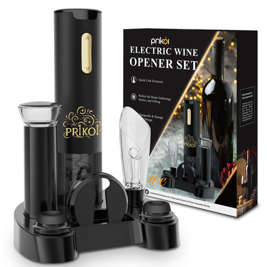 Electric Wine Opener Set with Aerator & Pourer