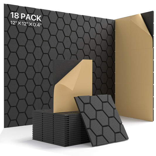 Acoustic Soundproof Foam Panels 18 Pack 12"x12"