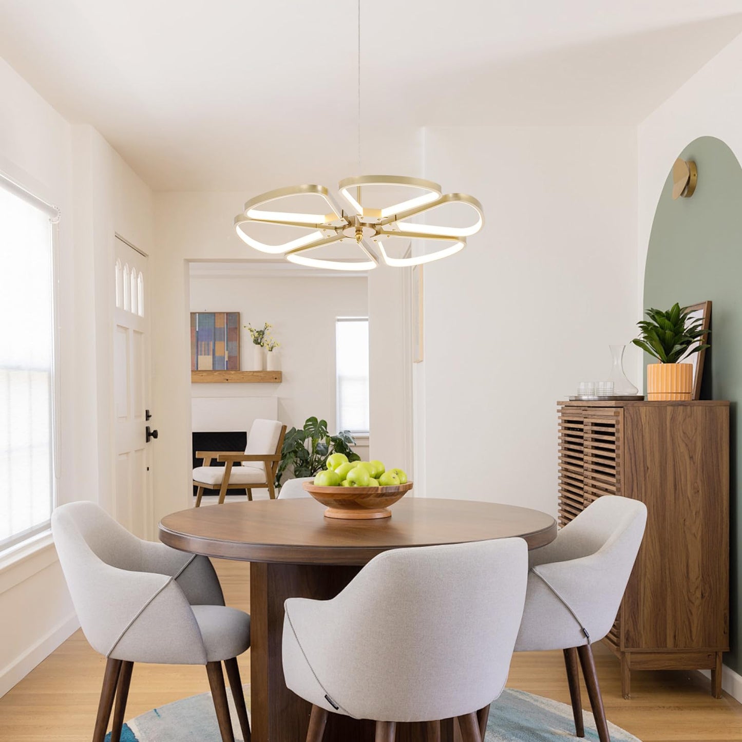 Rotatable LED Chandelier 6-Light Pendant Fixture