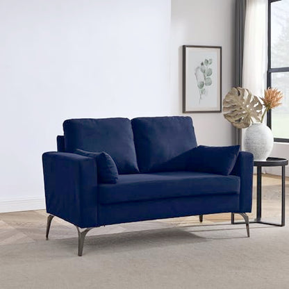 FANYE 3 Pieces Living Room Sofa Sets Include Armchair,Loveseat and 3Seaters Couch,Corduroy Upholstered Tufted Sofa&Couch with 4 Pillows and Metal Legs for Home Office Apartment