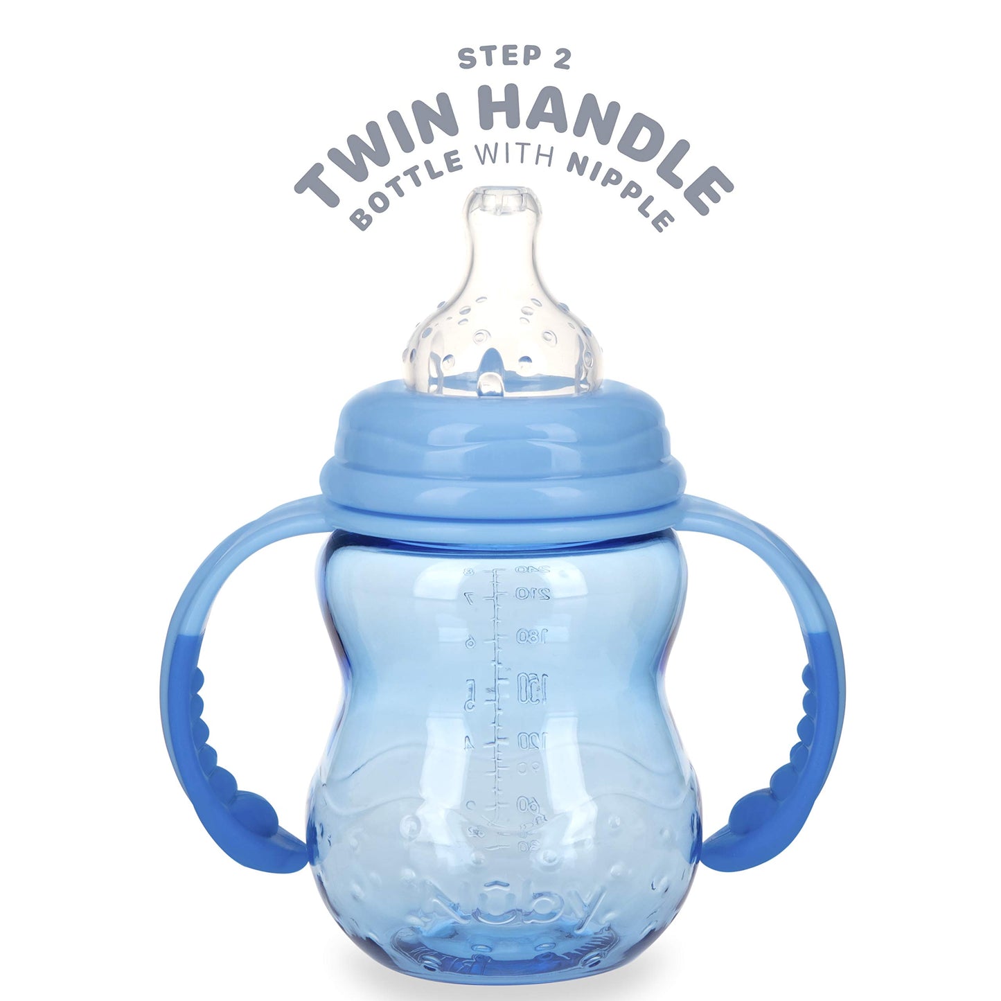 Nuby 3-in-1 Baby Bottle Training Cup - 8 Oz
