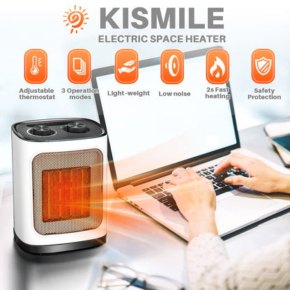 Kismile Portable Electric Space Heater with Thermostat