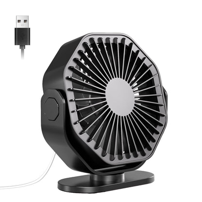 USB Desk Fan with 3 Speeds and 360° Rotation