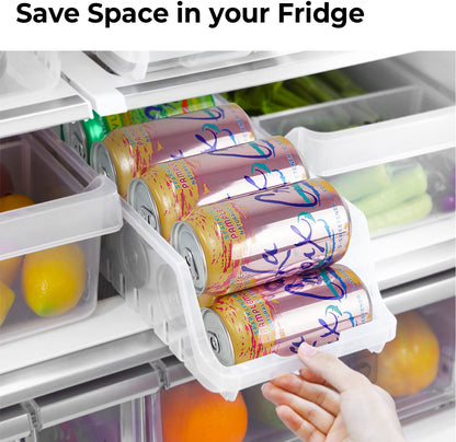 Soda Can Organizer for Refrigerator Storage 2-Pack