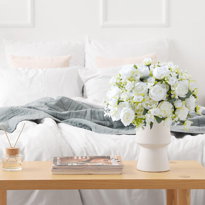 12 Pack Artificial Peony Flowers for Home Decor