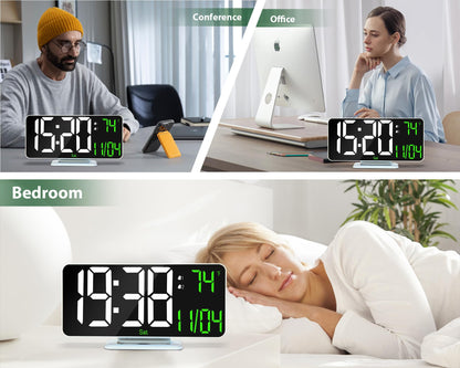Neasroe 6.7" LED Digital Alarm Clock