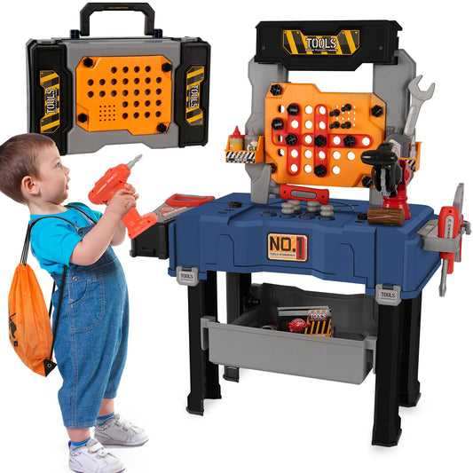Kids Tool Bench with Electric Drill Set
