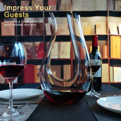 Red Wine Decanters by NUTRIUPS Swan Wine Decanter Lyre Shape Wine Decanter and Carafe Hand Blown Red Wine Decanters