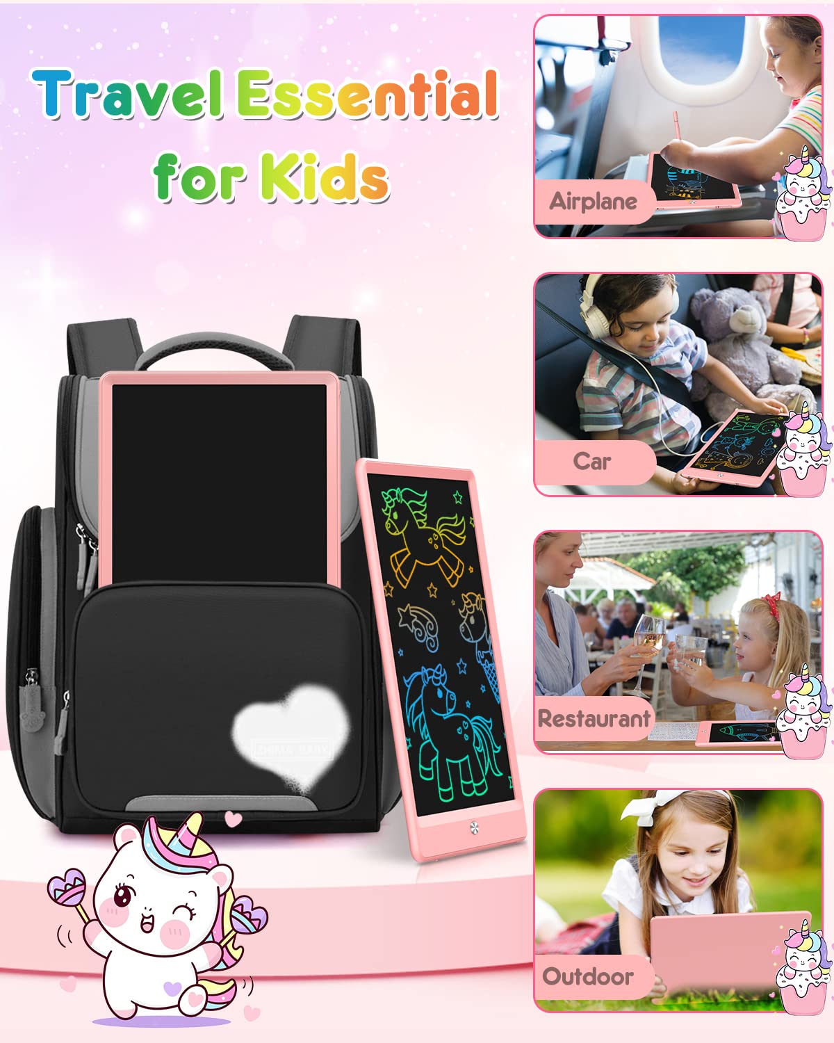 LCD Writing Tablet by FLUESTON for Kids