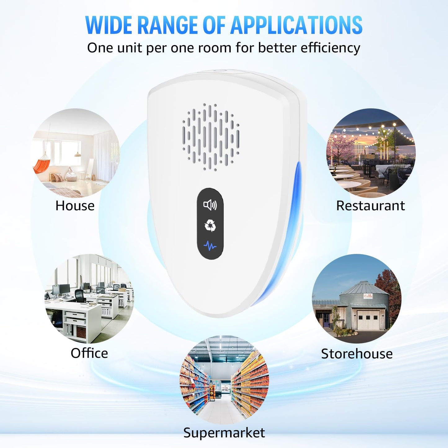 Ultrasonic Pest Control Repeller 6-Pack