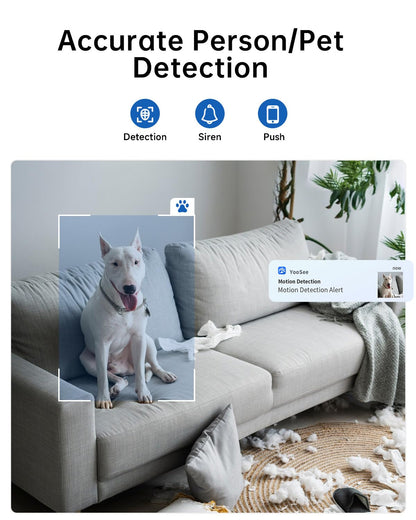 2K Pan/Tilt Security Camera with 2-Way Talk