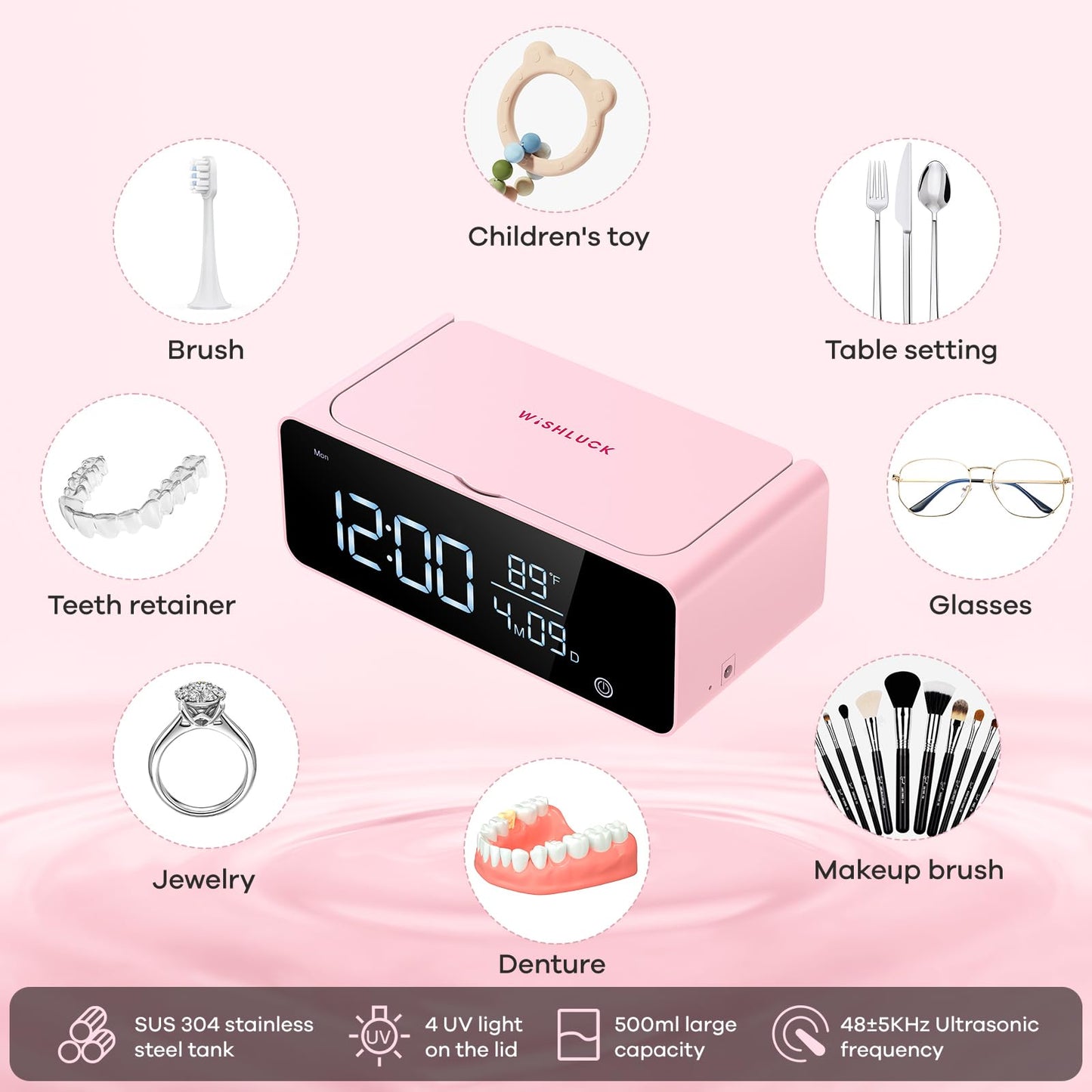 Jewelry Cleaner Machine with LED Display and Tank