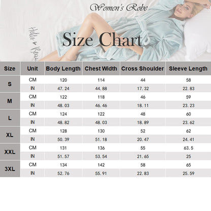 Fleece Women's Hooded Bathrobe for Spa & Home