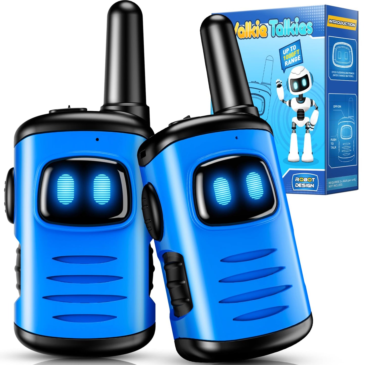 2 Pack Kids Walkie Talkies for Outdoor Fun