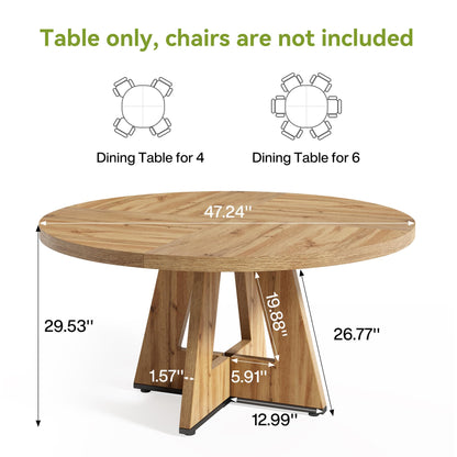 Round Dining Table for 4-6 People
