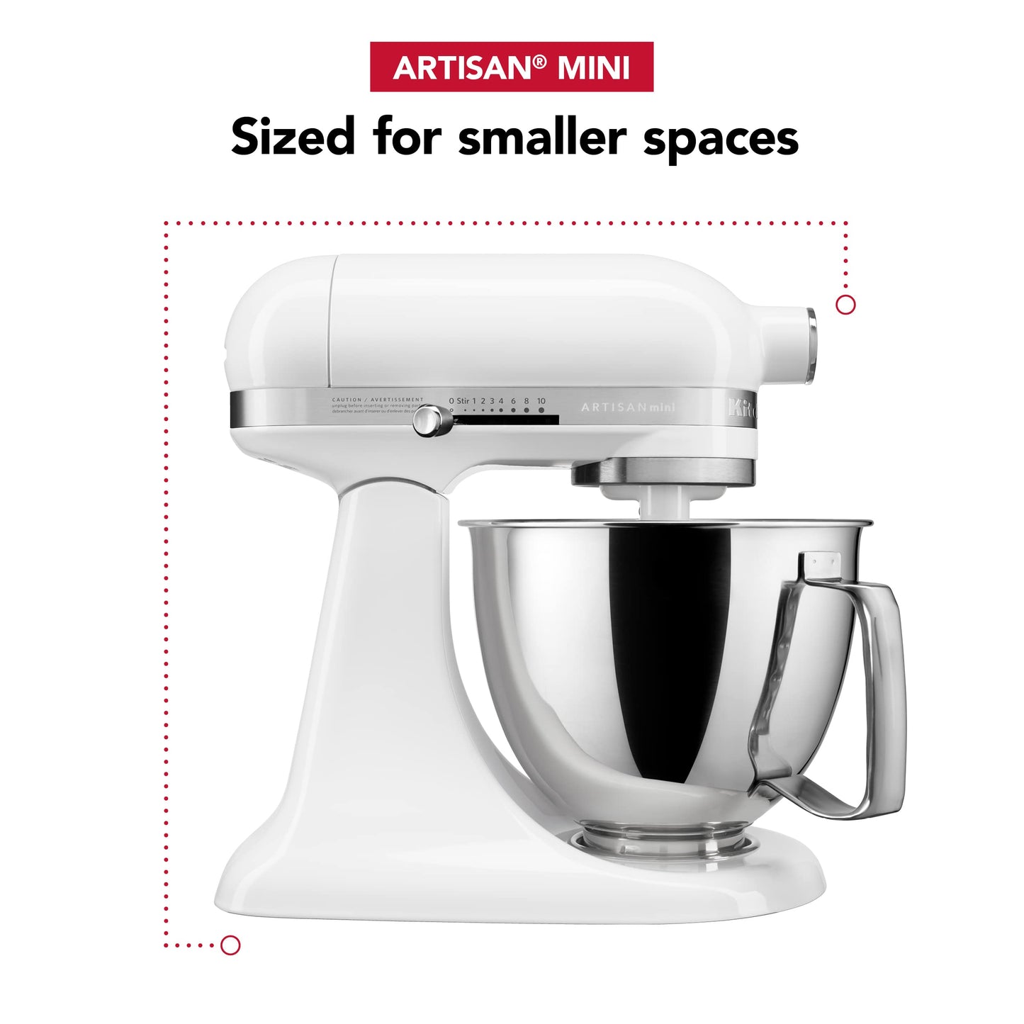 KitchenAid Mini 3.5 Quart Stand Mixer - White