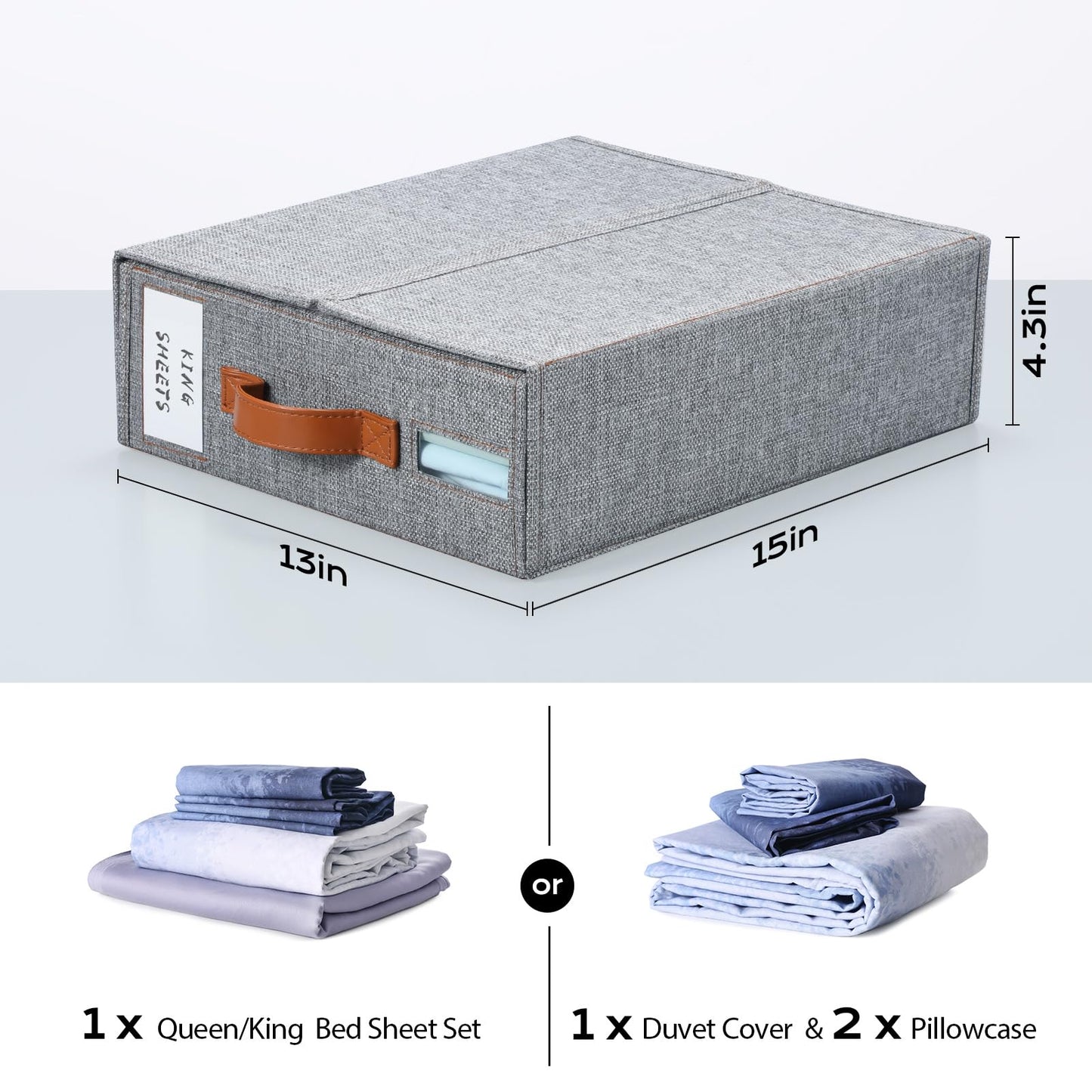 4 Pack Bed Sheet Organizer with Labels
