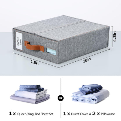 4 Pack Bed Sheet Organizer with Labels