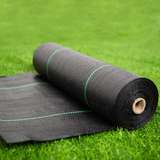 EXTRAEASY Garden Weed Barrier Landscape Fabric,Weed Block Fabric Heavy Duty 3.2OZ,Woven Mulch for Landscaping Ground Cover Weed Control Fabric, Black Garden Bed Liner (1.4ft x 150ft)