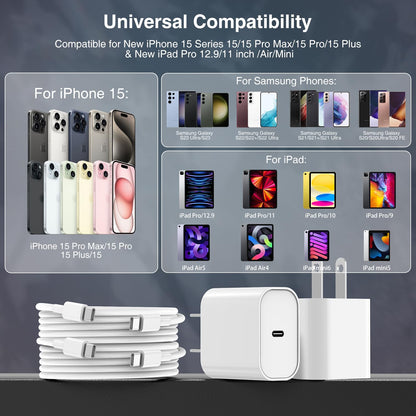 For iPhone 15 Charger 10FT for 𝗶Phone 15Charger Cord USB C for iPhone 15 Fast Charging for iPad Charger and Cable Long USBC to USB C Cable for iPhone 15/15 Pro Max/15 Pro/15Plus/iPad Pro/Mini/Air