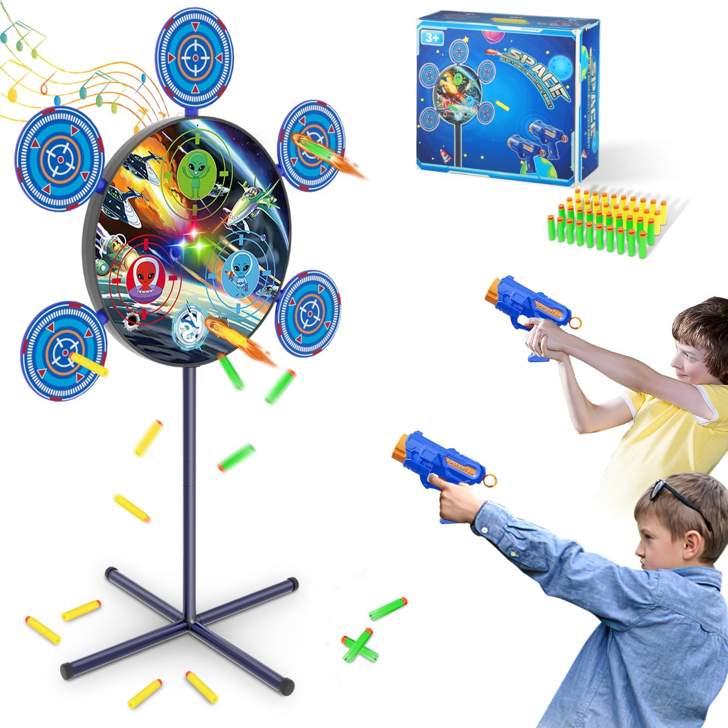 Shooting Game Toy with Digital Target & Guns