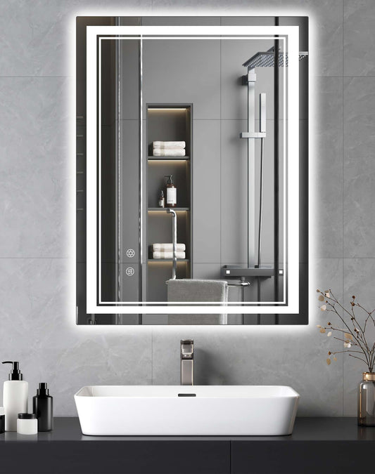 LED Bathroom Mirror with Dimming and Anti-Fog