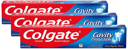 Colgate Fluoride Toothpaste, Cavity Protection, 3-Pack