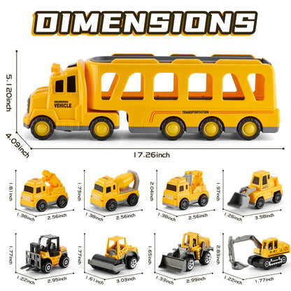 Die-cast Construction Car Carrier Toy Set