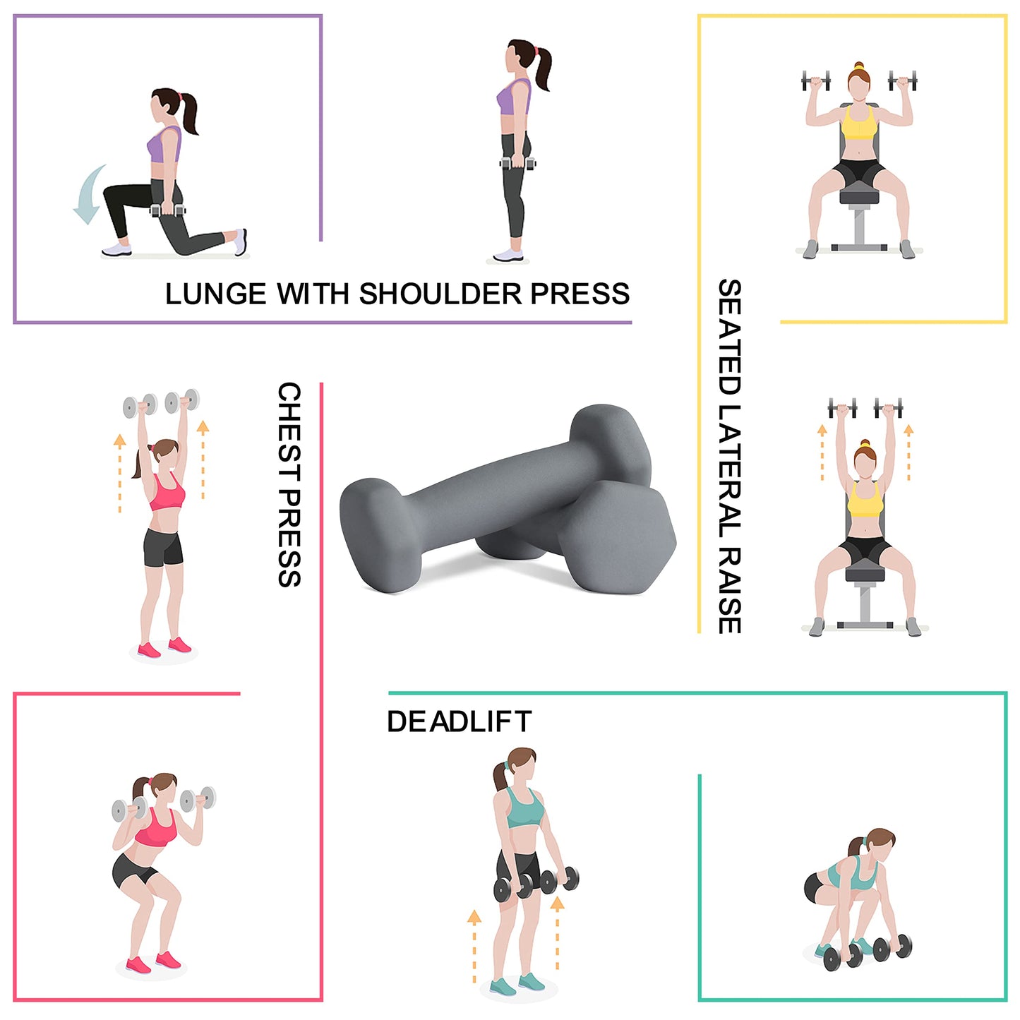Balelinko 7LB Weights Set for Home Workouts