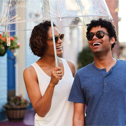 totes Adult Clear Bubble Umbrella with Dome Canopy, Lightweight Design, Wind and Rain Protection Umbrella, Clear - 2pk, Adults - 51" Canopy