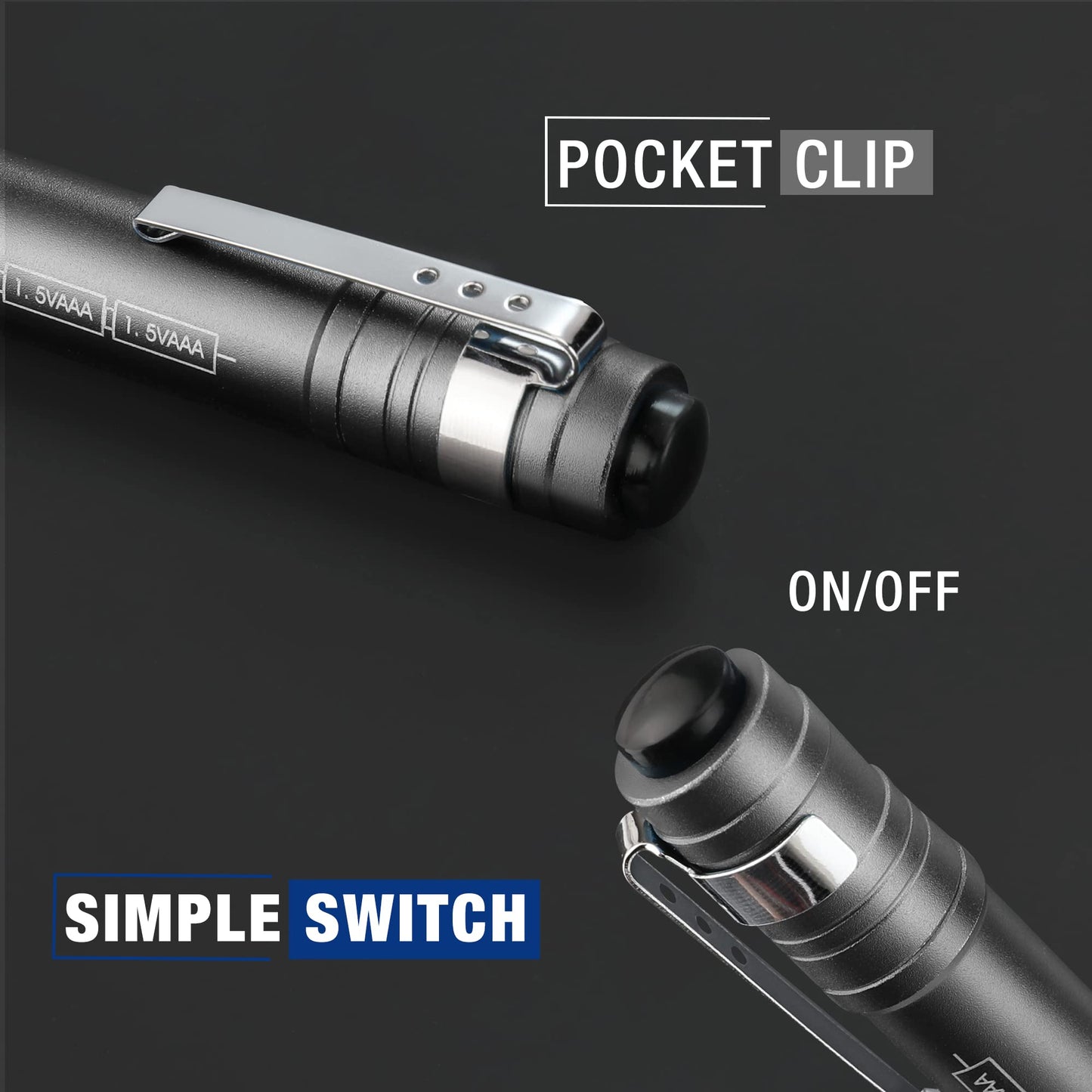 WORKPRO LED Pen Light Flashlight, 4-Pack