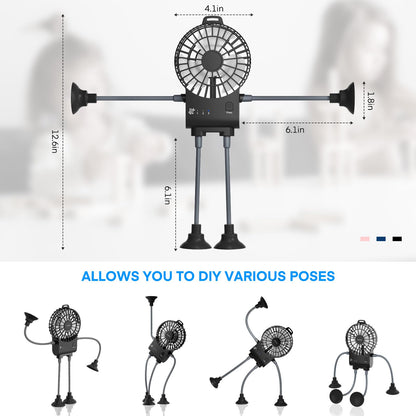 Portable Rechargeable Hands-Free Fan by Simfree
