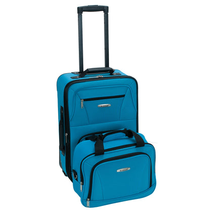 Rockland 2-Piece Expandable Luggage Set, Turquoise
