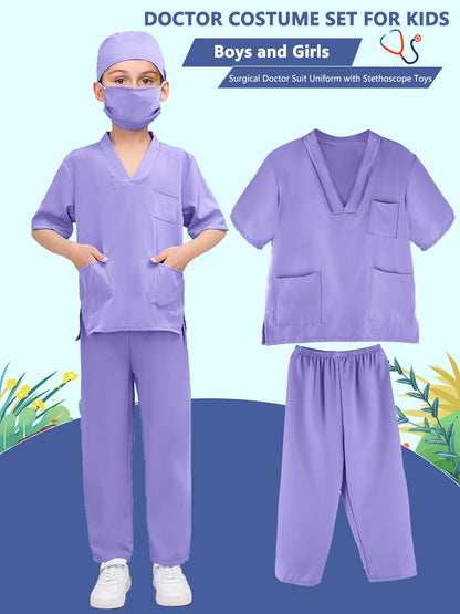 Kids Doctor Scrubs Costume Set for Dress Up