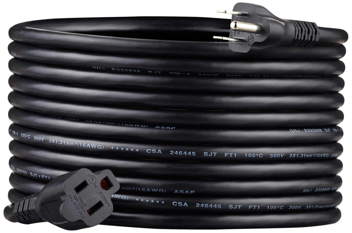 20 Ft Amazon Basics Extension Cord, 3 Prong