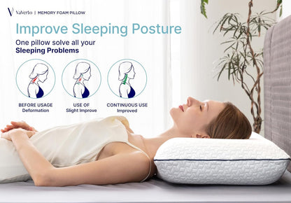 Vaverto Cooling Gel Memory Foam Bed Pillow