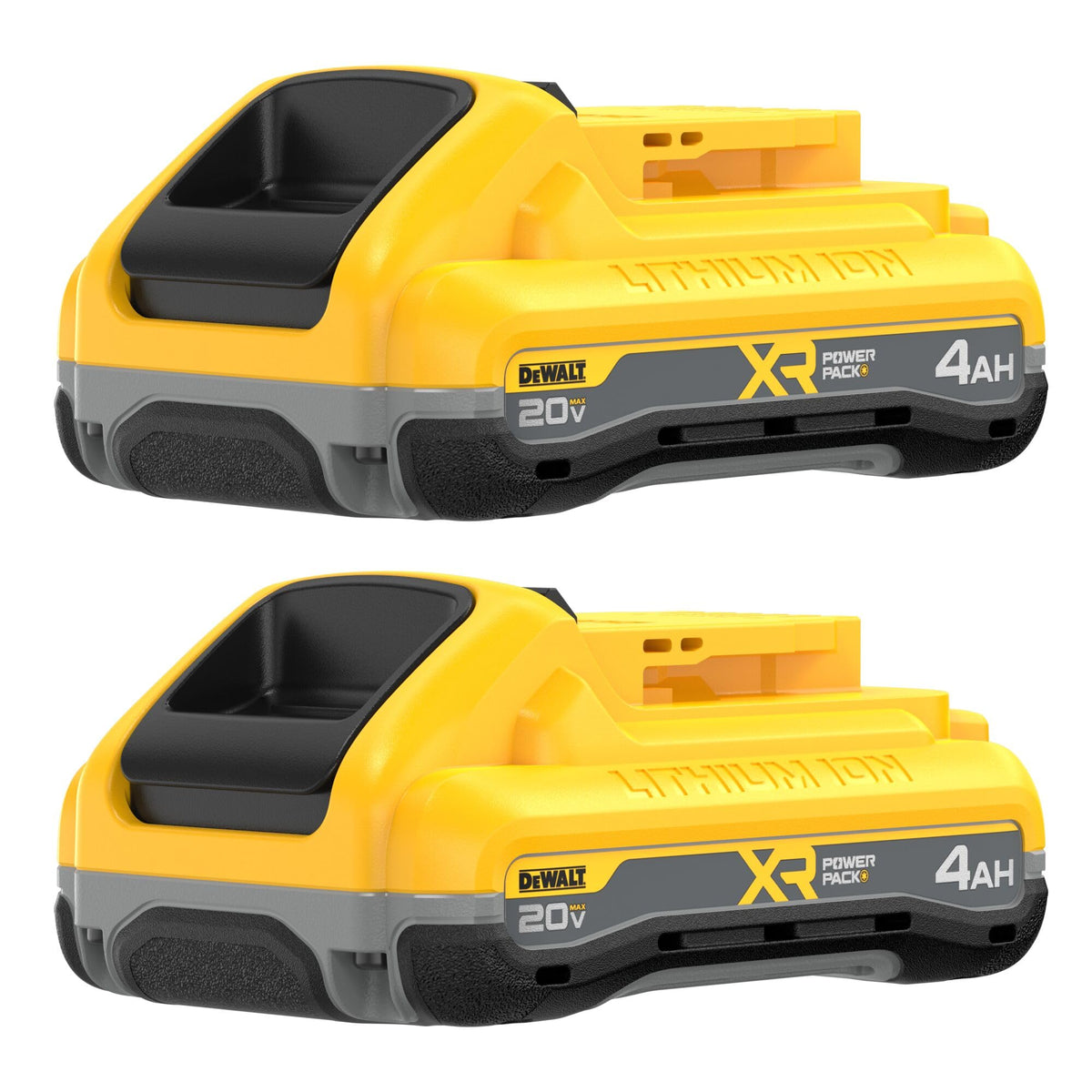 2 Pack DEWALT 20V MAX XR 4Ah Batteries